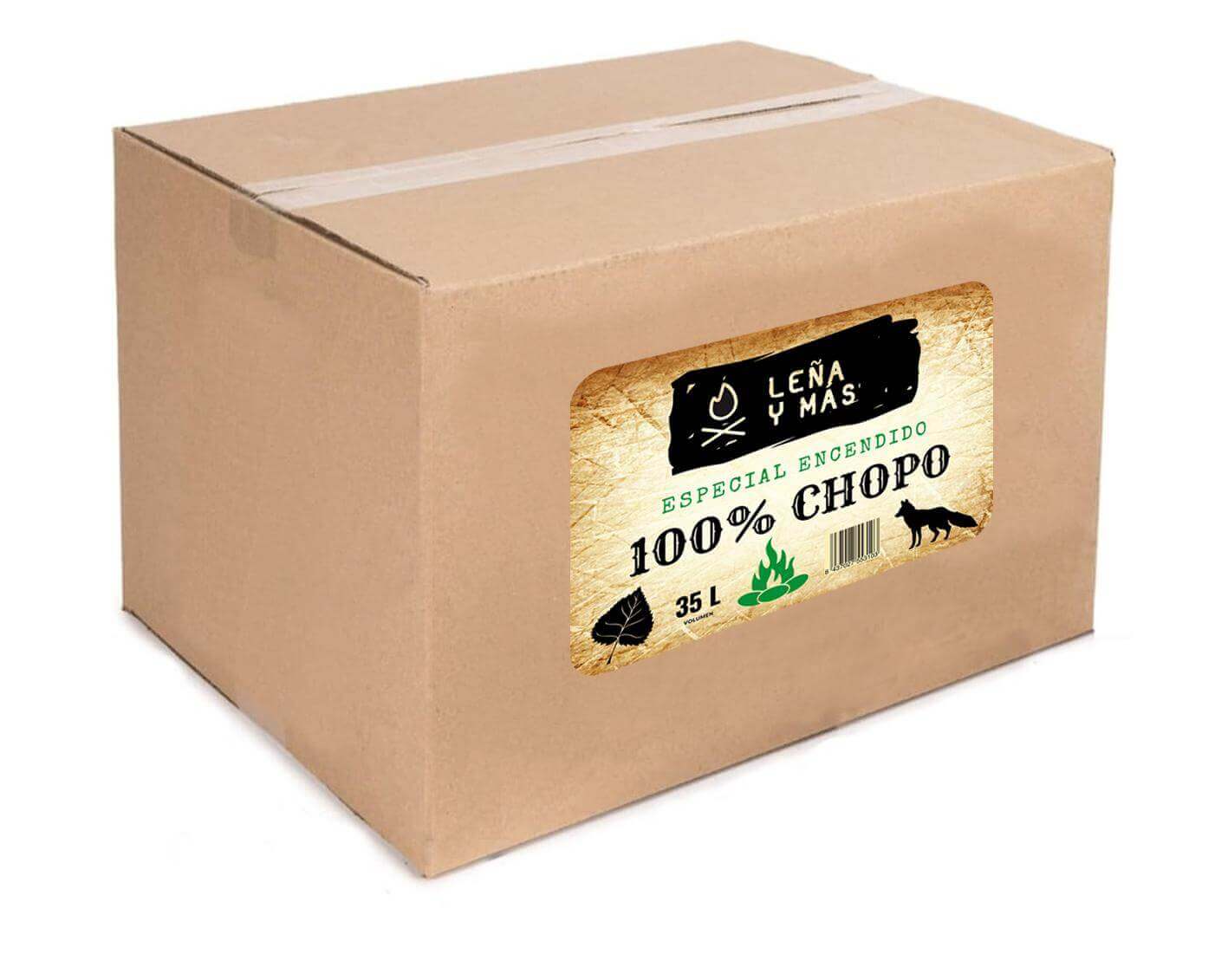 Caja de astillas para encender fuego