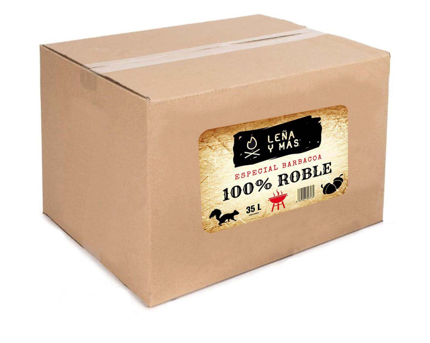 Leña de roble para barbacoa